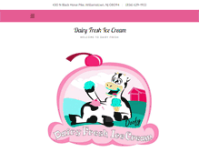 Tablet Screenshot of dairyfreshicecream.com